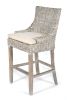 Alfresco Kuba Weave Bar Stool - Savannah Wash Finish - Outdoor Use