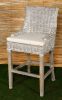 Alfresco Kuba Weave Bar Stool - Savannah Wash Finish - Outdoor Use