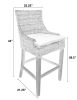 Alfresco Kuba Weave Bar Stool - Savannah Wash Finish - Outdoor Use
