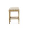 24" Farmhouse Backless Counter Stool – Solid Wood