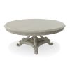 Anglia 72-Inch Round Dining Table - Mystique Gray Mahogany Wood