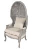 Elegant Mystique Grey Continental Balloon Accent Chair