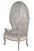 Elegant Mystique Grey Continental Balloon Accent Chair