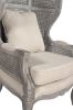 Elegant Mystique Grey Continental Balloon Accent Chair