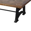 Mango Wood Square End Table – Industrial Style Furniture