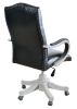 Ergonomic Mystic Gray Leather Executive Office Chair