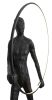 Modern Black Statue With Hoop