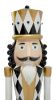 38-inch Elegant White & Gold Nutcracker Soldier Figurine