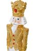 24.5-Inch Nutcracker Soldier Figurine | Elegant Gold Coat Christmas Decor