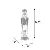24.5-Inch Nutcracker Soldier Figurine | Elegant Gold Coat Christmas Decor