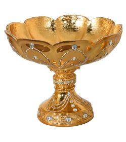 Elegant Grand Gold Pedestal Centerpiece Bowl