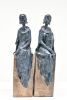 Set Of 2 African Tribal Women Figurines