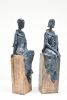 Set Of 2 African Tribal Women Figurines
