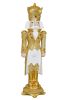 36-Inch Tall Gold Nutcracker Statue - Elegant 3-Foot Christmas Decor
