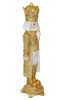 36-Inch Tall Gold Nutcracker Statue - Elegant 3-Foot Christmas Decor
