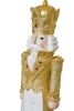 36-Inch Tall Gold Nutcracker Statue - Elegant 3-Foot Christmas Decor