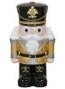 Elegant Black & Gold LED Nutcracker Figure