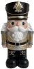 Elegant Black & Gold LED Nutcracker Figure