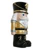 Elegant Black & Gold LED Nutcracker Figure