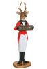 Outdoor Deer Statue With Welcome Sign - Garden Ornament