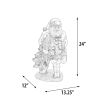 Santa Holding Christmas Tree Figurine