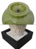 Green Glaze Ceramic Bubbler Fountain – Complete Set With Base