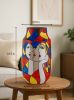 Picasso Style Handpainted Vase 24in