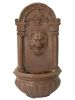 Outdoor Terra Cotta Lion Head Wall Mount Water Fountain