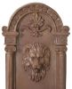 Outdoor Terra Cotta Lion Head Wall Mount Water Fountain