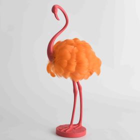 Tropical Flamingo Sculpture with Head Down