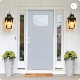 211 Pack Outdoor Wall Lantern Light   Modern Black Metal & Clear Glass Sconce For Porch, Patio, And Garden Lighting Bulb Not Included