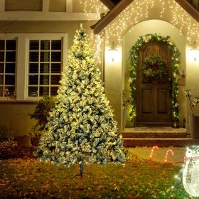 9' Artificial Snow Christmas Trees with Frosted Branches