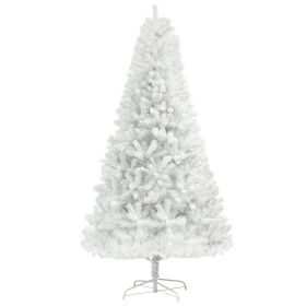 6ft Unlit Artificial White Christmas Tree, Holiday DÃ©cor with 1000 Branch Tips, Auto Open and Steel Base