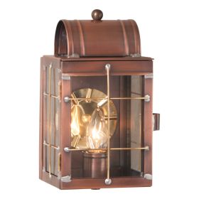 Small Wall Lantern in Antique Copper - 1-Light