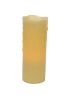 LED Wax Dripping Pillar Candle (Set of 3) 3"Dx8"H Wax/Plastic