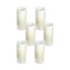 LED Wax Dripping Pillar Candle (Set of 6) 1.75"Dx4"H Wax/Plastic