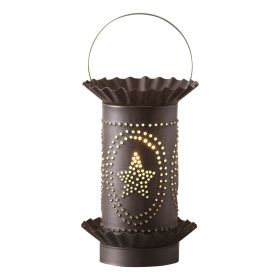 Mini Tartwarmer with Star Oval Design in Kettle Black