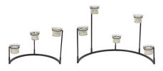 Multi-Level Votive Candle Holder Stand (Set Of 4) 12"H, 8.25"H Metal/Glass