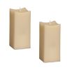 Simplux Squared Candle W/Moving Flame (Set of 2 W/Remote)