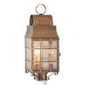 Washington Post Lantern in Weathered Brass - 3-Light