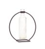 Set Of 4 Hanging Glass Vases On 9" Circle Stands