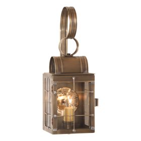Single Wall Lantern in Weathered Brass - 1-Light