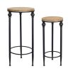 Metal & Wood Nesting Tables (Set of 2)