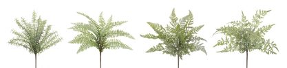 Fern Bush (Set of 12) 16"H Plastic Stem