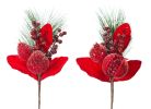 Pomegranate & Pear Pick (Set of 8) 14"H, 15"H Polyester