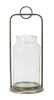 Candle Holder (Set Of 2) 7.75" x 19.5"H Glass/Iron