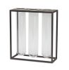 Iron & Glass Vase On Stand - 8"L x 9"H
