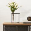 Iron & Glass Vase On Stand - 8"L x 9"H