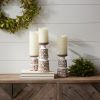 Candle Holder (Set Of 3) 5.5"H, 8"H, 10.25"H Resin