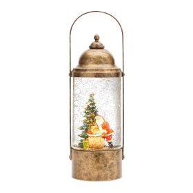 Santa Snow Globe 12" Tall With Plastic Construction & 6-Hour Automatic Timer